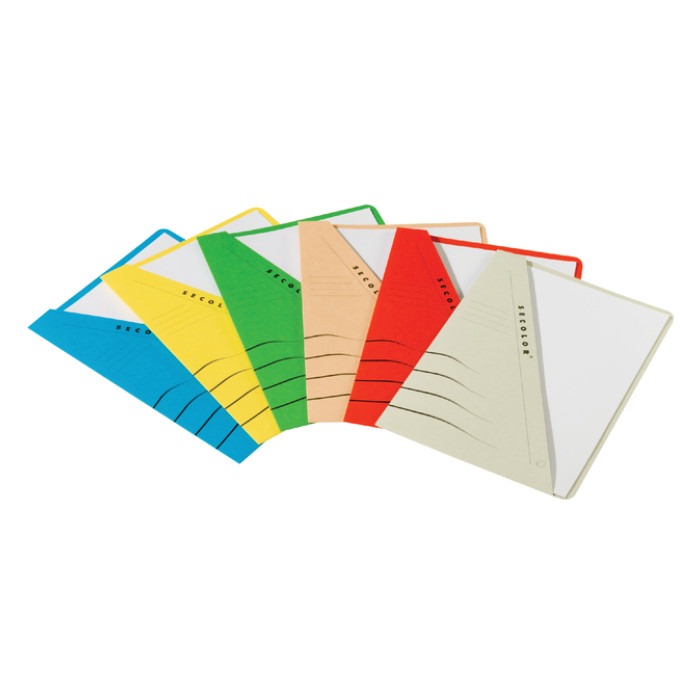 Insteekmap Djois Secolor A4 recycled 250gr  blauw 10 stuks