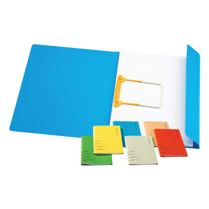 Clipmap Secolor A4 100% gerecycled karton 250gr geel verpakt per 50 stuks