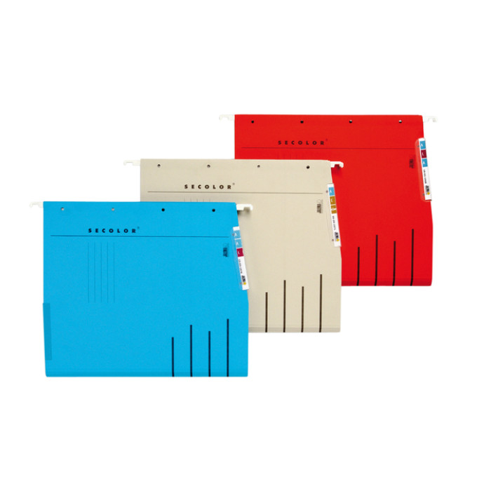 Hangmap Djois Secolor recycled lateraal voor legbord rood