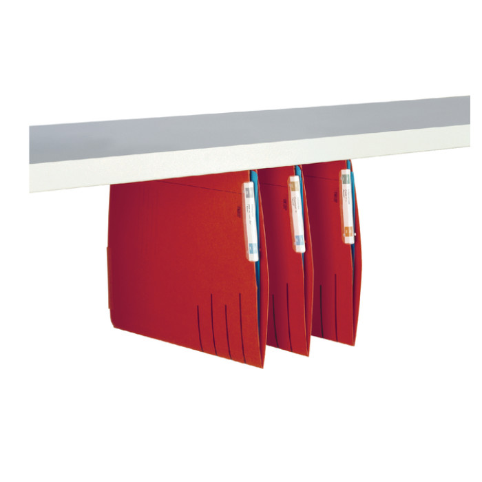 Hangmap Djois Secolor recycled lateraal voor legbord rood