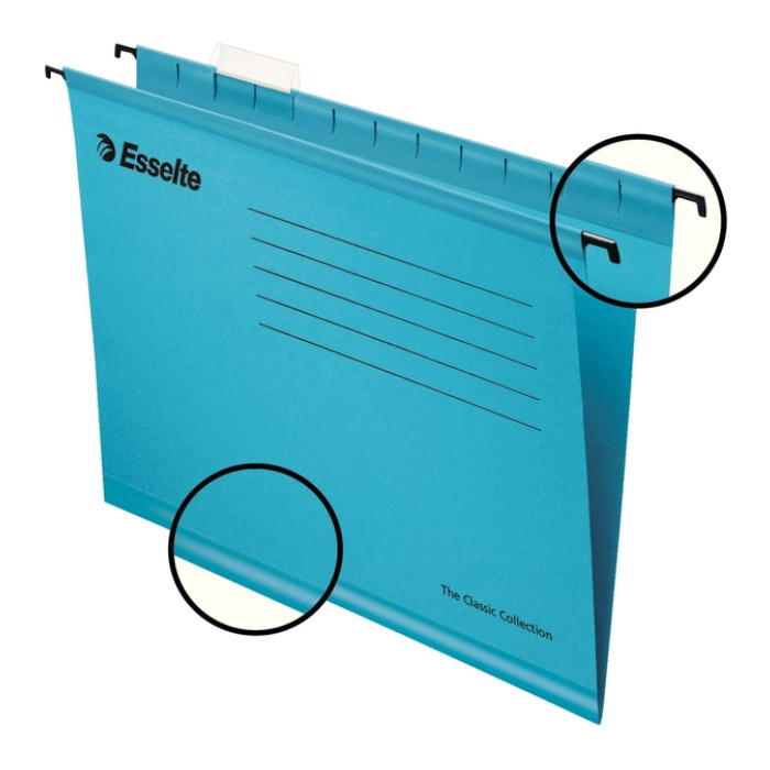 Hangmap Esselte Classic folio V-bodem 382x240mm blauw