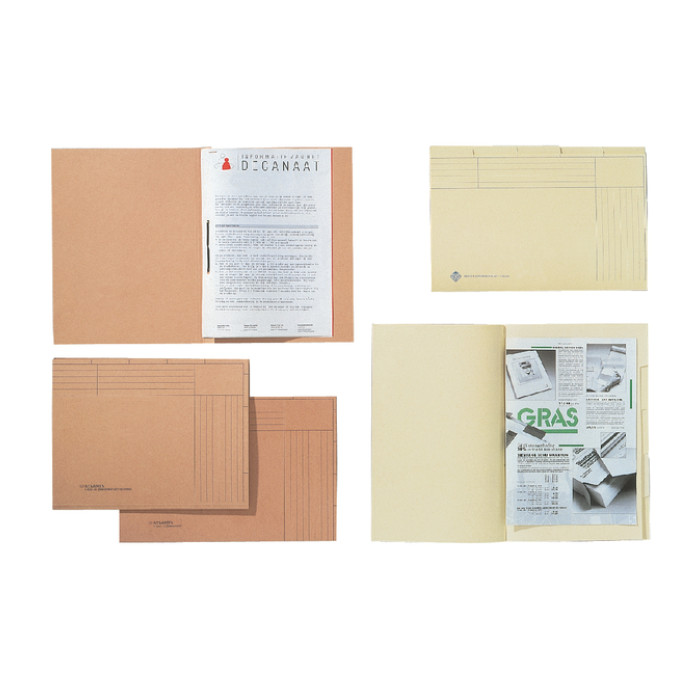 Binnenmap Djois A4 met snelhechter 300gr chamois