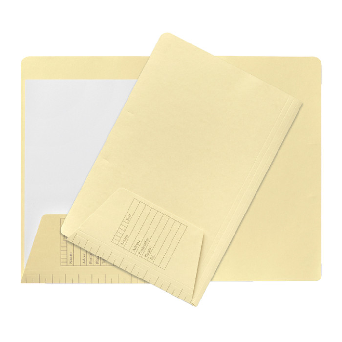 Dossiermap Djois folio 1 klep 160gr lichtgeel