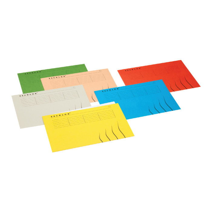 Vouwmap Secolor A4 100% gerecycled karton 250gr grijs