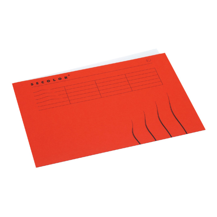 Vouwmap Secolor A4 100% gerecycled karton 250gr rood