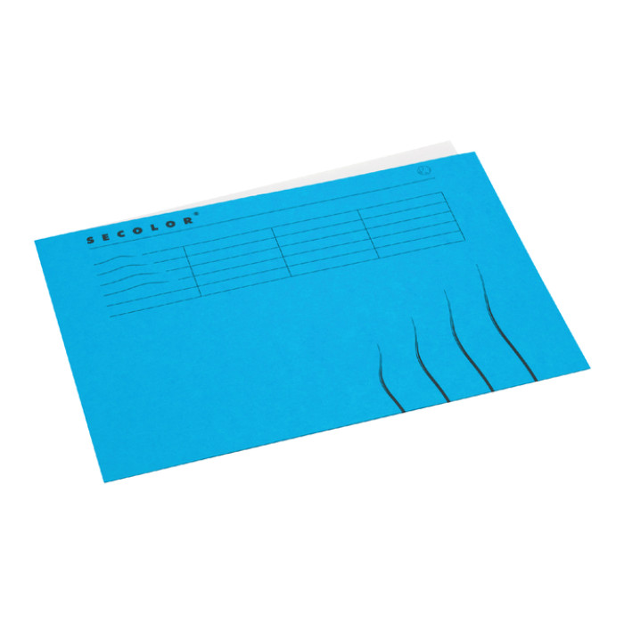 Vouwmap Secolor A4 100% gerecycled karton 250gr blauw