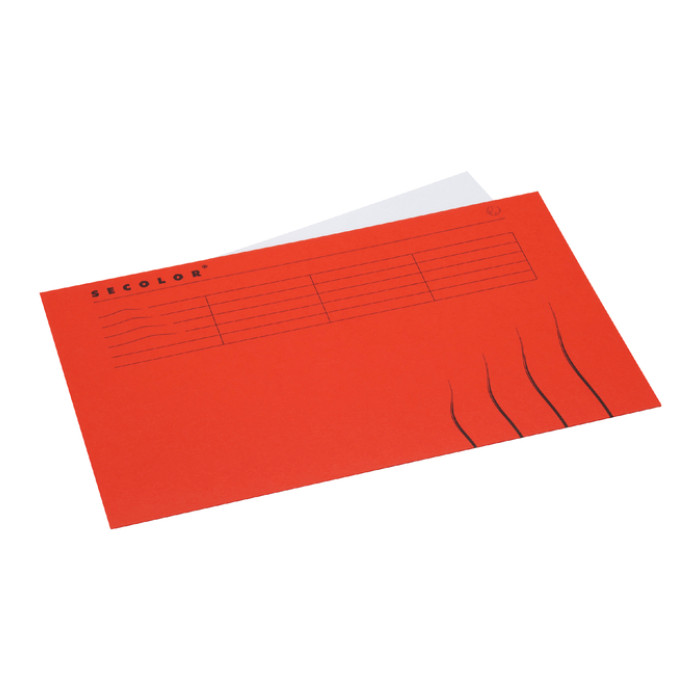 Vouwmap Secolor Folio 100% gerecycled karton 250gr Rood