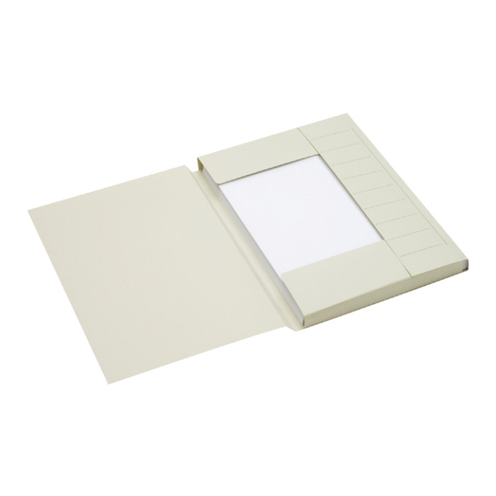 Dossiermap Secolor A4 3 kleppen 100% gerecycled karton 250 gr grijs