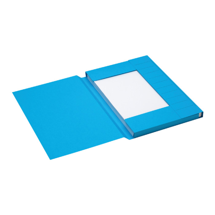Dossiermap Secolor folio 3 klep 100% gerecycled karton 250 gr blauw