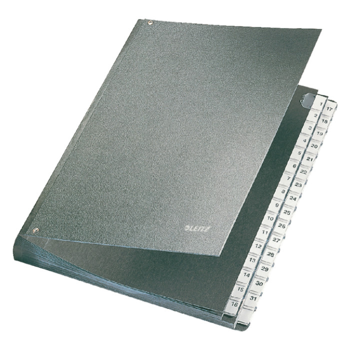Bureaumap Leitz 1-31 270x354x345mm hardboard zwart