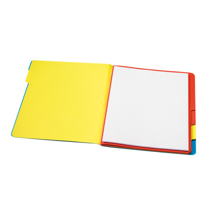 Sorteermap Secolor sixtab 6 tabbladen 100% gerecycled karton 250 gr blauw