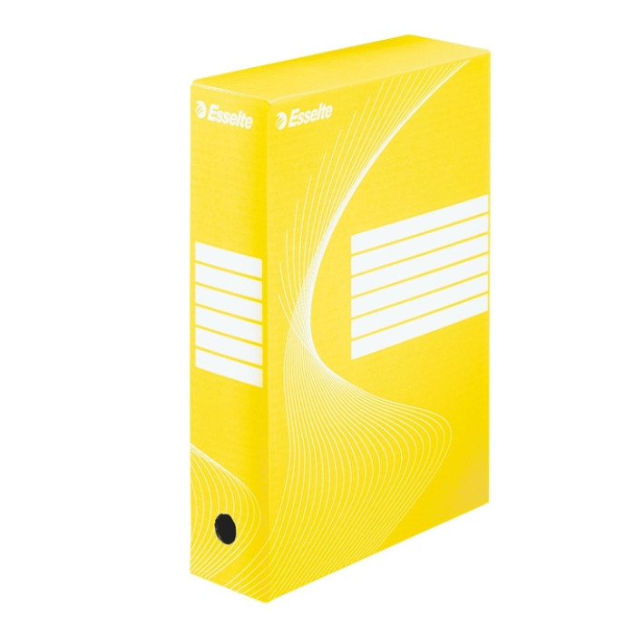 Archiefdoos Esselte Boxycolor 80mm 352x250mm geel