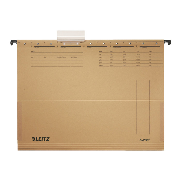 Hangmap Leitz Alpha A4 met balg 348x260mm natuurbruin