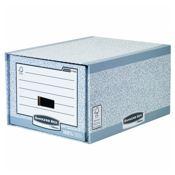 Archieflade Bankers Box A4 System A4 grijs