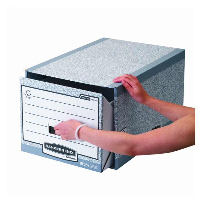 Archieflade Bankers Box A4 System A4 grijs
