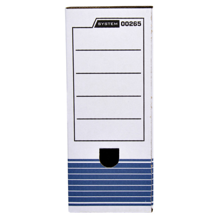Archiefdoos Bankers Box System A4 100mm wit blauw