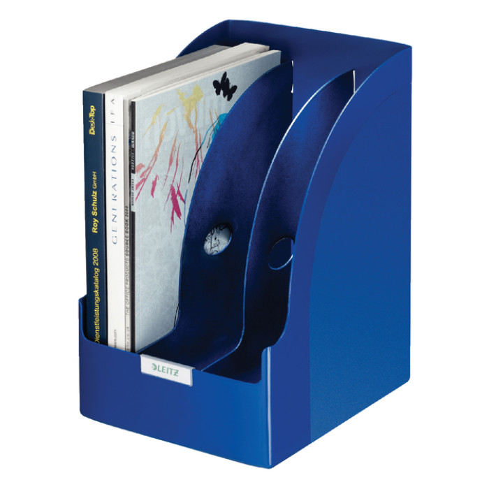 Tijdschriftcassette Leitz plus jumbo blauw