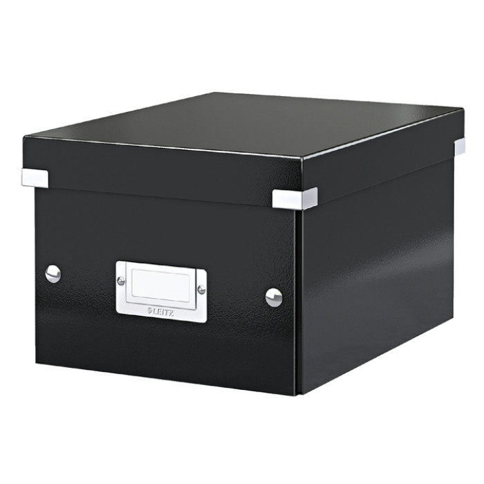 Opbergdoos Leitz Click & Store WOW klein gerecycled karton 200x148x250mm zwart