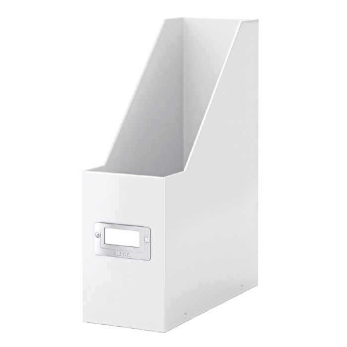 Tijdschriftencassette Leitz WOW click & store gerecycled karton wit