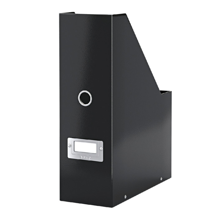 Tijdschriftencassette Leitz WOW click & store gerecycled karton zwart