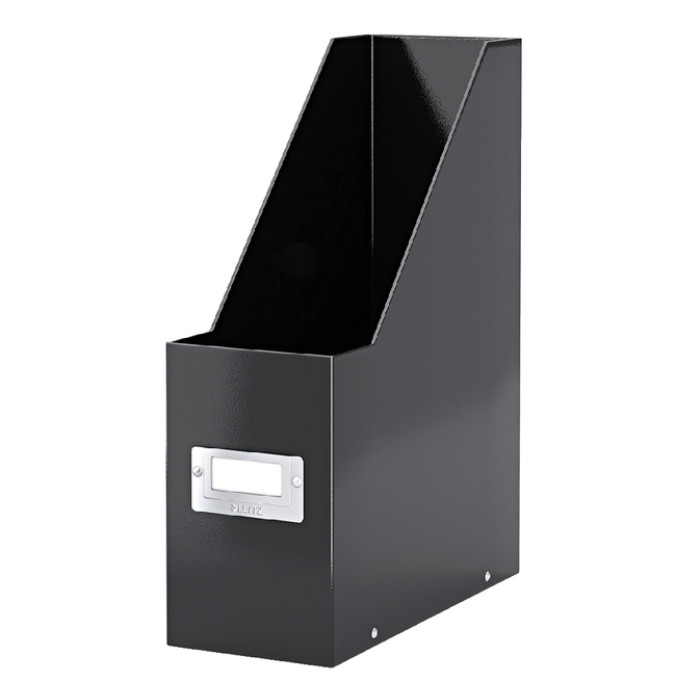 Tijdschriftencassette Leitz WOW click & store gerecycled karton zwart