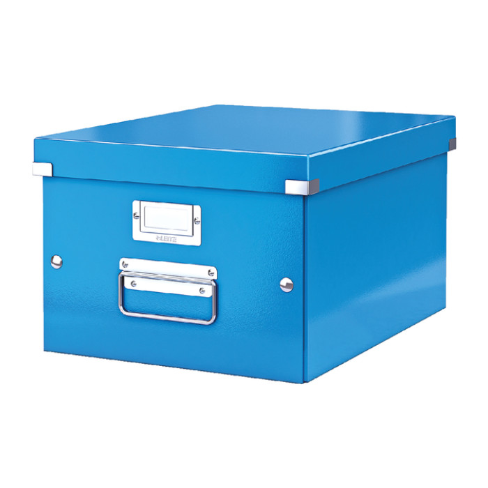 Opbergdoos Leitz Click & Store WOW middel gerecycled karton 281x200x370mm blauw