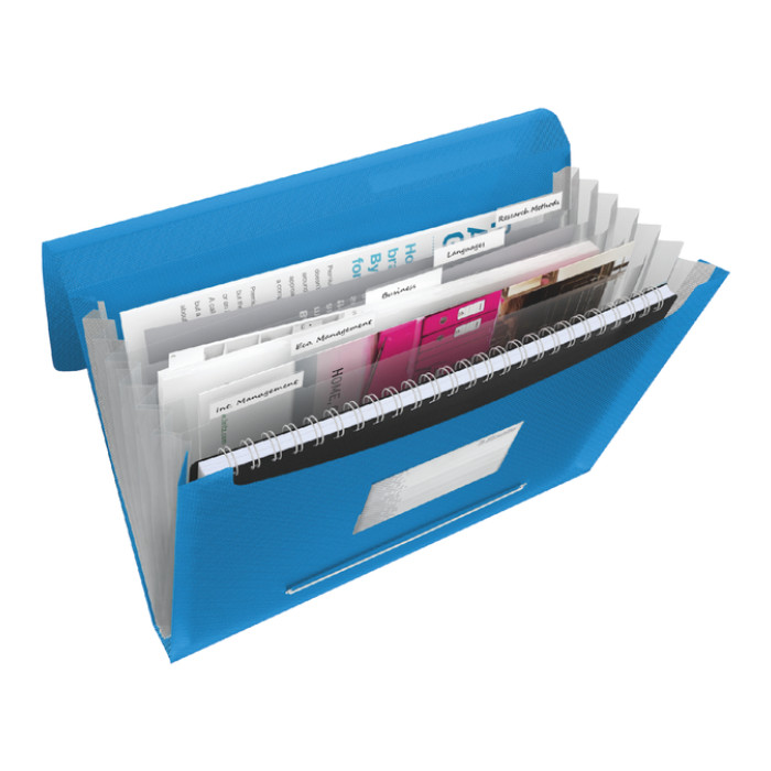 Projectmap Esselte Vivida A4 6 vakken PP blauw