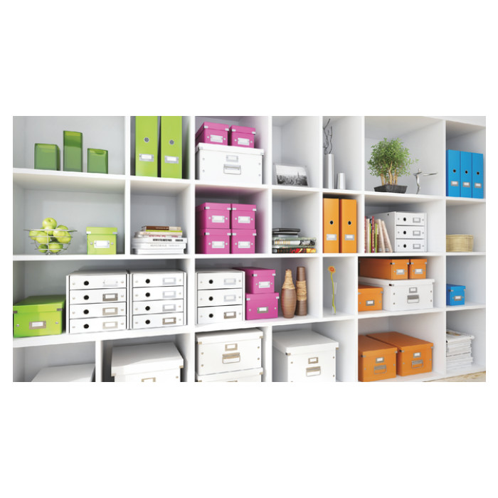 Sorteerbox Leitz WOW Click & Store 280x100x370mm gerecycled karton wit