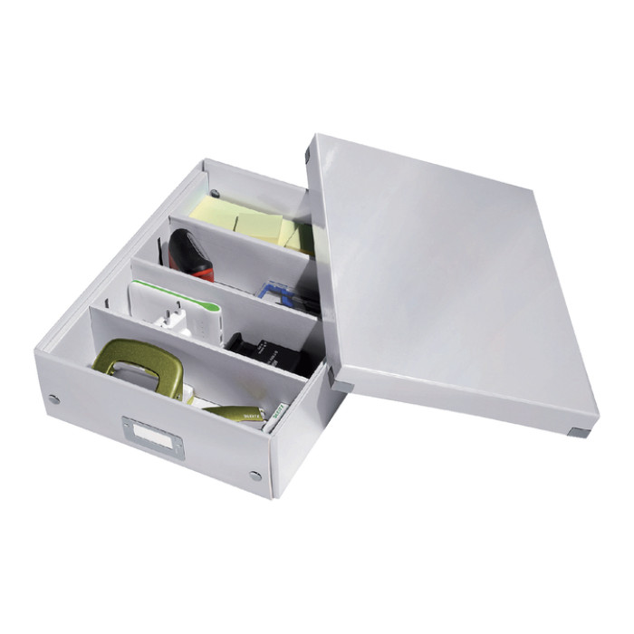 Sorteerbox Leitz WOW Click & Store 280x100x370mm gerecycled karton wit