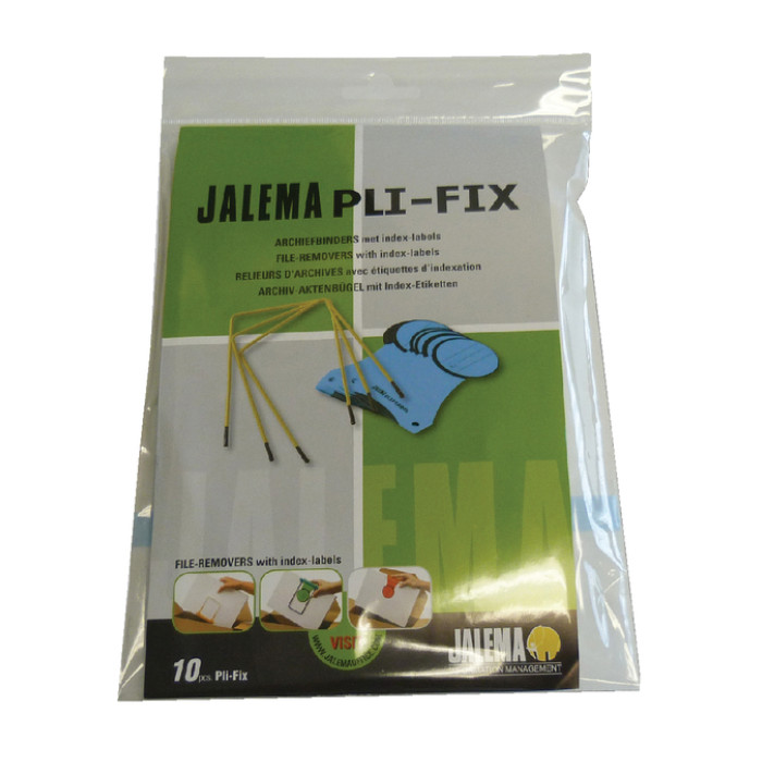 Archiefbinder JalemaClip Pli-fix geel 10 stuks