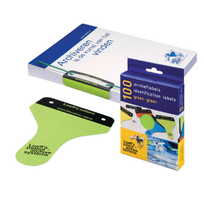 Archieflabel Loeff's karton groen 100 stuks