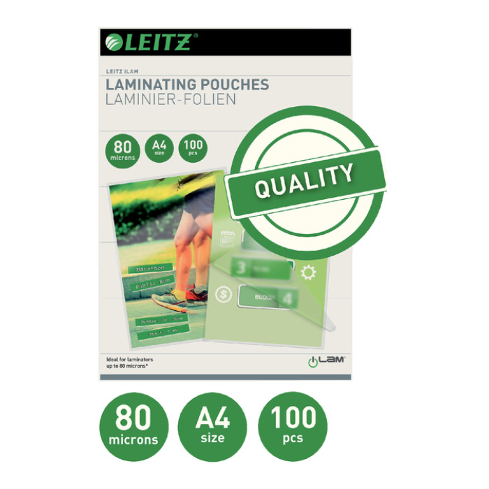 Lamineerhoes Leitz iLAM A4 2x80micron EVA 100 stuks
