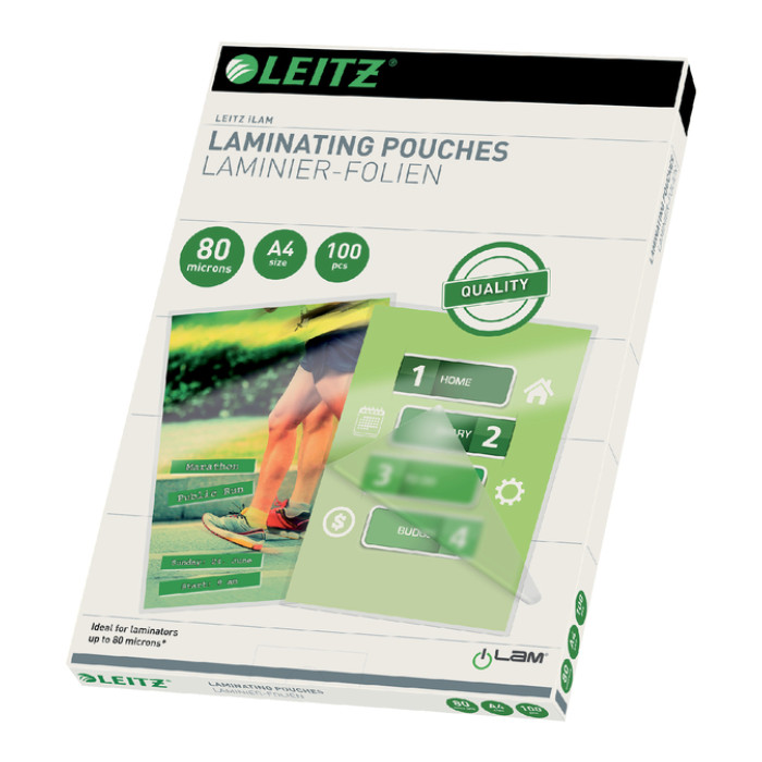 Lamineerhoes Leitz iLAM A4 2x80micron EVA 100 stuks