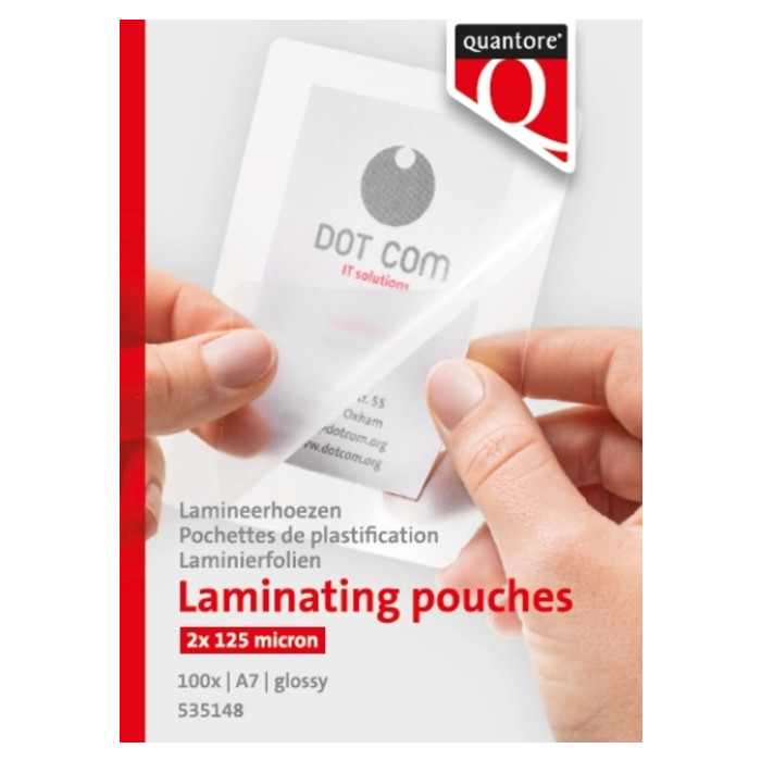 Lamineerhoes Quantore A7 2x125micron 100 stuks