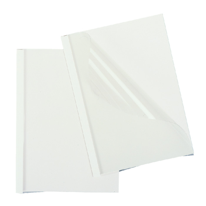 Thermische omslag GBC A4 3mm transparant/wit 100 stuks