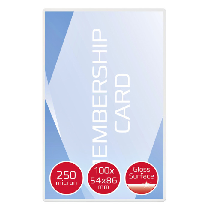 Lamineerhoes GBC 54x86mm 2x250micron creditcard 100 stuks