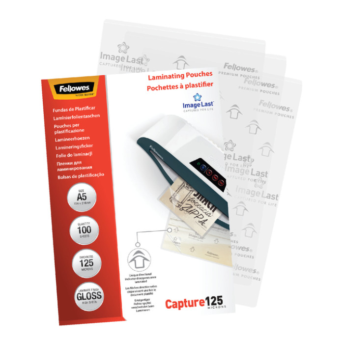 Lamineerhoes Fellowes A5 2x125micron glans 100 stuks