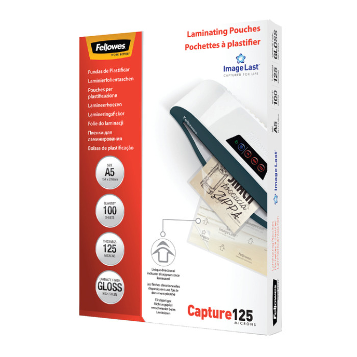 Lamineerhoes Fellowes A5 2x125micron glans 100 stuks