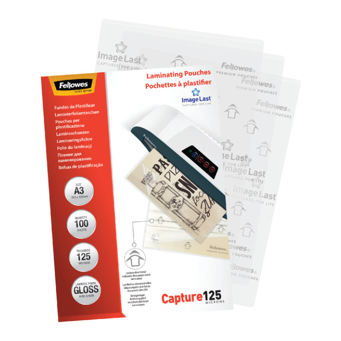 Lamineerhoes Fellowes A3 2x125micron glans 100 stuks