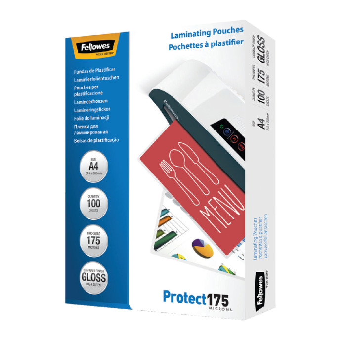 Lamineerhoes Fellowes A4 2x175micron glans 100 stuks