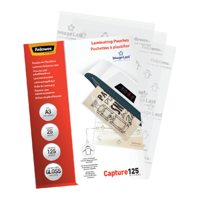 Lamineerhoes Fellowes A3 2x125micron glans 25 stuks