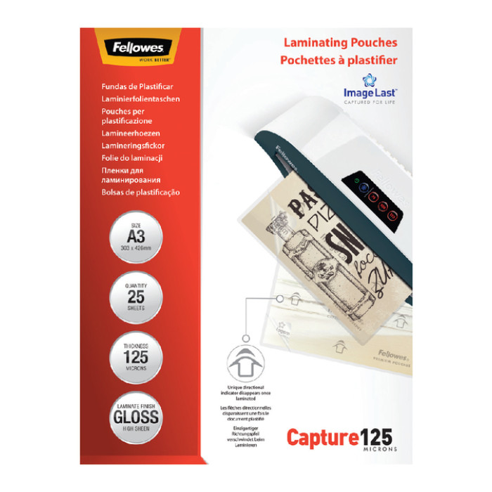 Lamineerhoes Fellowes A3 2x125micron glans 25 stuks