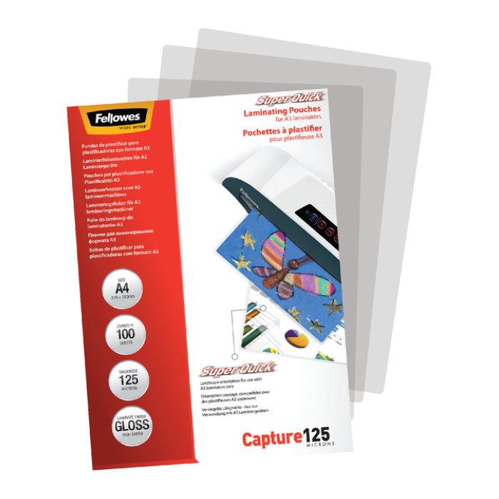Lamineerhoes Fellowes A4 Superquick 2x125micron 100 stuks