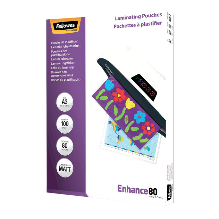 Lamineerhoes Fellowes A3 2x80micron mat 100 stuks