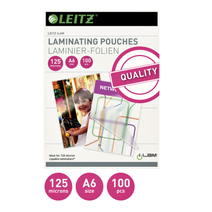 Lamineerhoes Leitz ILAM A6 2x125micron EVA 100 stuks