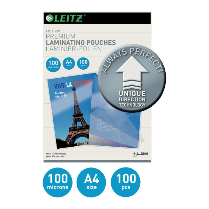 Lamineerhoes Leitz iLAM A4 2x100micron 100 stuks