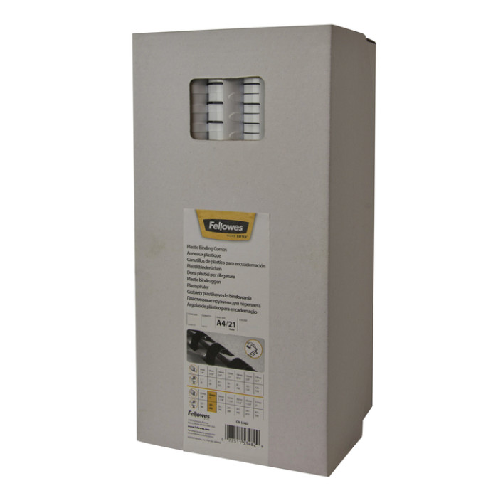Bindrug Fellowes 12mm 21rings A4 blauw 100 stuks