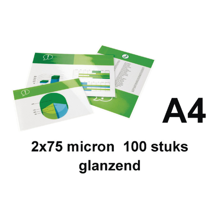 Lamineerhoes Quantore A4 2x75micron 100 stuks