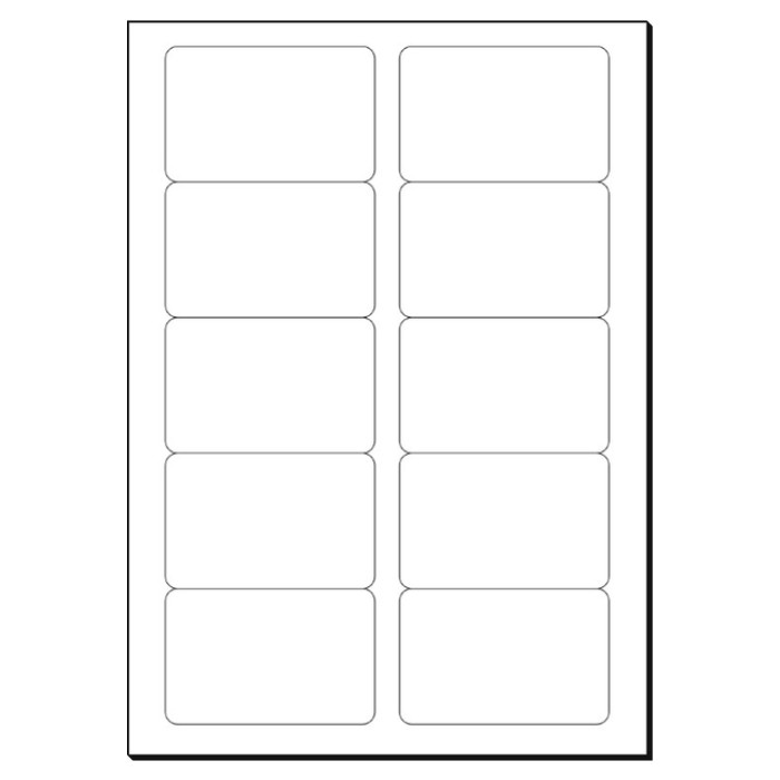 Visitekaart Sigel 85x55mm blanco 225gr ronde hoeken wit 100 stuks