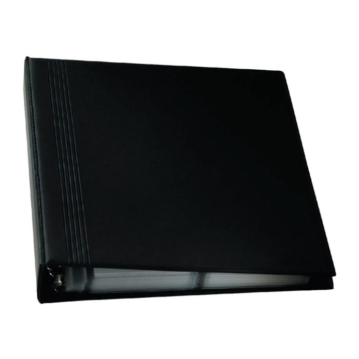 Visitekaartringband Sigel VZ301 voor 400 kaarten 90x58mm velvet zwart